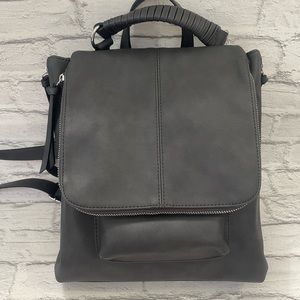 Gray Convertible Backpack Purse